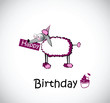 happy Birthday card poodle