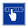 Señal simbolo lenguaje braille
