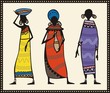 Vector: Vector African Women Set Vector African Women Set