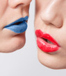 Foto: Red and blue lips Red and blue lips