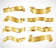 8 - Golden Ribbons - Vector illustration