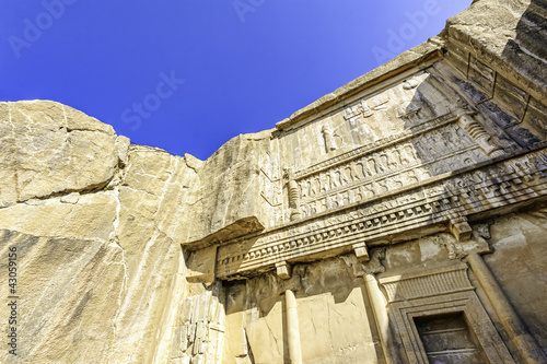 Photo: Persian bas-relief in Persepolis, Shiraz, Iran Persian bas-relief in Persepolis, Shiraz, Iran