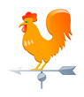 vector icon rooster weathercock