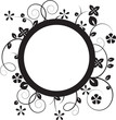 Illustration: circle with flowers around circle with flowers around