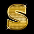 Vector: Golden font type letter S Golden font type letter S