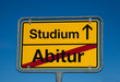 Wechsel-Schild ABITUR-STUDIUM