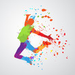 dancing boy silhouette
