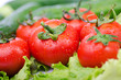 Photo: Tomatoes and cucumbers ready for salad Tomatoes and cucumbers ready for salad