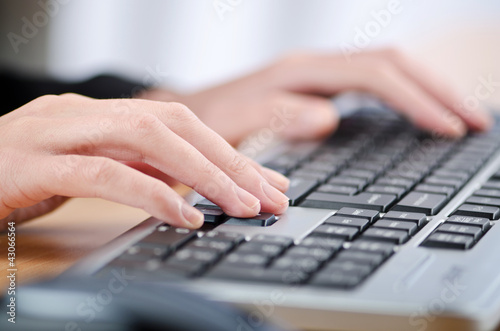 Photo: Hands typing on the keyboard Hands typing on the keyboard