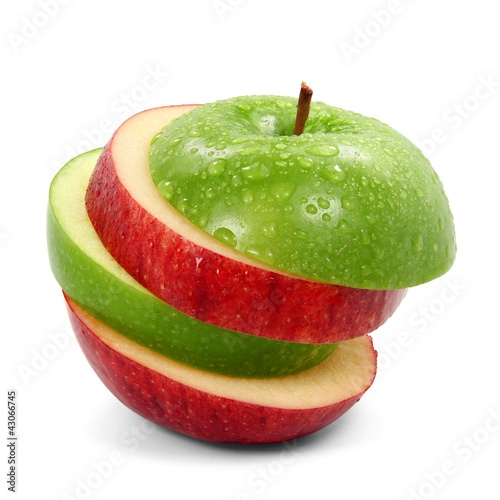 Photo: Apfelscheiben grün rot Apfelscheiben grün rot