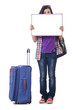 Girl preparing to travel for vacation