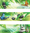 Three horizontal banners with background of a SPA