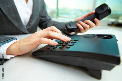 Photo: Dialing number Dialing number
