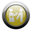 Yellow Metallic Orb Button "Immunizations"