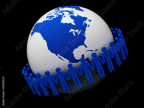 Illustration: Global Team Concept Global Team Concept