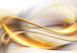 Gold fractal wave on white background