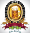 Beer oval logo black