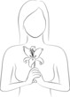 Illustration: lily and woman lily and woman