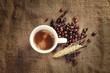 caffè rustico dall'alto