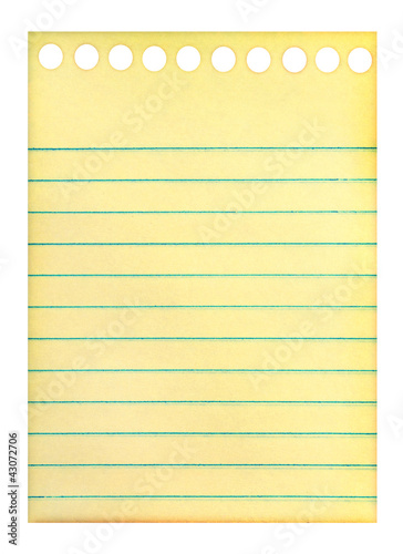 Photo: page ripped off from the notebook. page ripped off from the notebook.