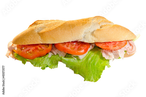 Photo: panino con prosciutto cotto, insalata e pomodoro panino con prosciutto cotto, insalata e pomodoro