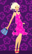 Vector: Blonde with handbag Blonde with handbag
