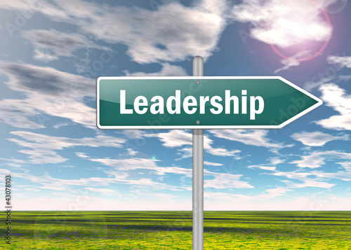 Illustration: Signpost "Leadership" Signpost "Leadership"