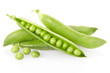 Foto: Green peas on white, clipping path included Green peas on white, clipping path included