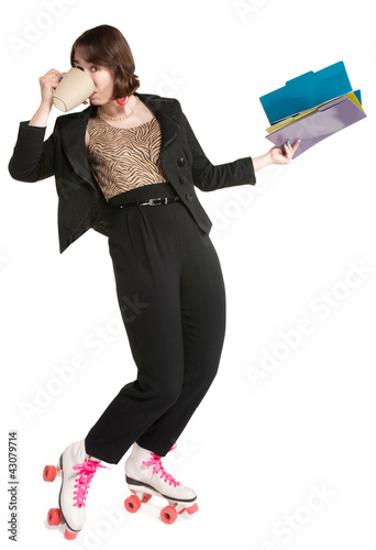 Photo: Multi-Tasking Office Worker Multi-Tasking Office Worker