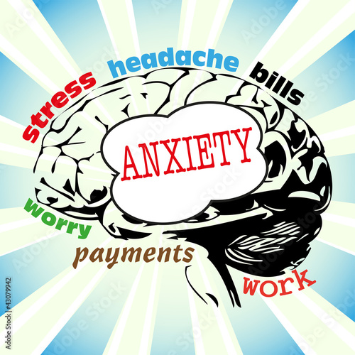 Vector: Anxiety concept Anxiety concept