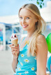 Photo: Girl with ice cream Girl with ice cream