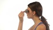 Young isolated woman make up