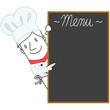 Figur, Koch, Tafel, Menu