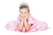 Photo: Smiling little girl with silver crown Smiling little girl with silver crown