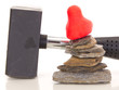 Knetgummifigur mit Hammer / Modelling clay figure with a sledge