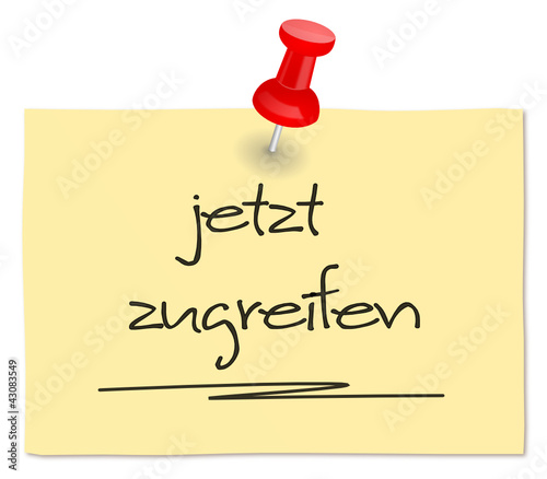 Vektor: Zettel an Pinnwand - jetzt zugreifen Zettel an Pinnwand - jetzt zugreifen
