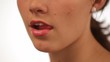 Licking mouth isolated