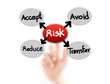 Finger pointing RISK, for risk management concept