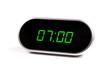 Photo: digital alarm clock with green digits digital alarm clock with green digits