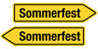 2 Pfeilschilder gelb SOMMERFEST