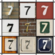 Collage of house numbers seven