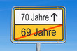 70 Jahre - Jubiläum und Geburtstag