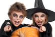Child in halloween costume