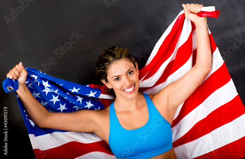 Photo: American female athlete American female athlete