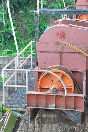 Photo: old motor driven of dam old motor driven of dam