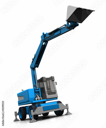 Illustration: Der Blaue Schaufelbagger 04 Der Blaue Schaufelbagger 04