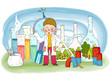 Boy dressed up as a scientist