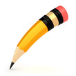 3d render of a pencil