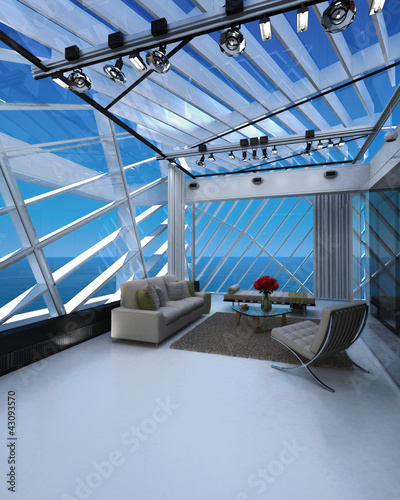 Illustration: Modern Luxury Beach Loft / Apartment with Sea View Modern Luxury Beach Loft / Apartment with Sea View