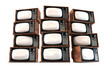 Illustration: Wall Of Vintage Televisions Wall Of Vintage Televisions